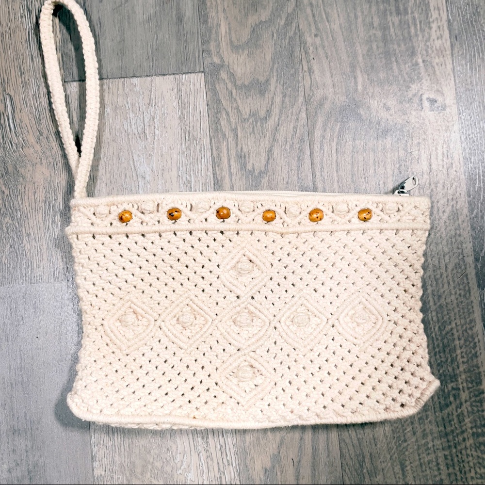Handwoven Crochet Make Up Bag